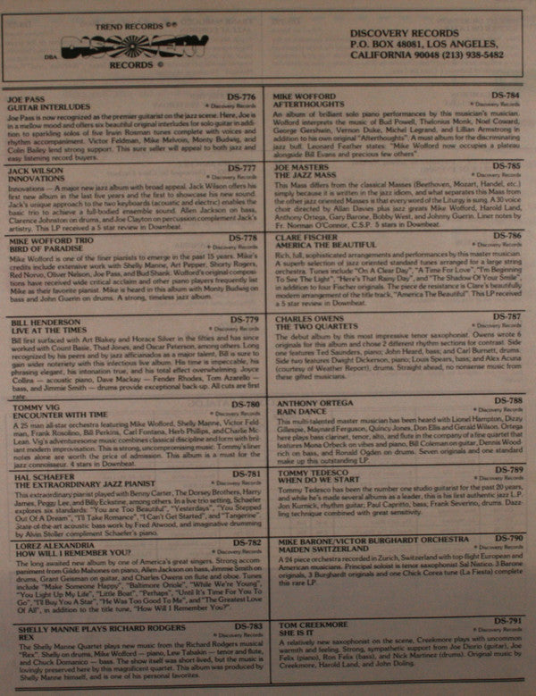 Frank Marocco Featuring Reeds By Ray Pizzi : Jazz Accordion (LP, Album)