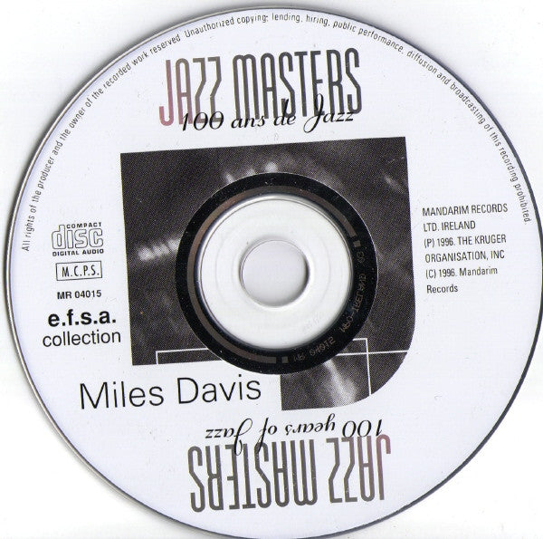 Miles Davis : Jazz Masters (100 Ans De Jazz) (CD, Comp)