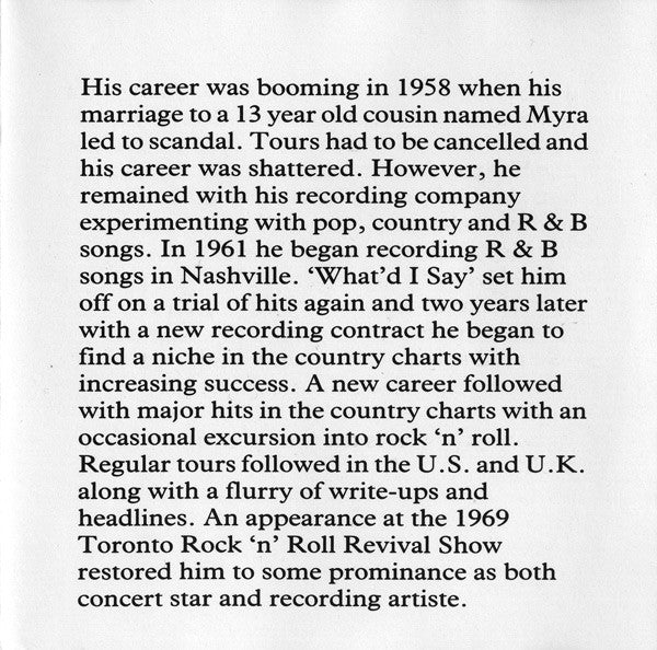 Jerry Lee Lewis : The Greatest Hits Vol. 2 (CD, Comp)