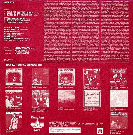 Gerry Mulligan : Lionel Hampton Presents Gerry Mulligan (LP, Album)