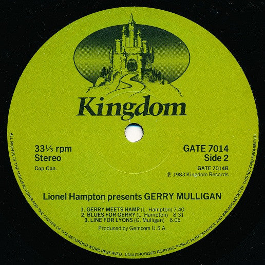 Gerry Mulligan : Lionel Hampton Presents Gerry Mulligan (LP, Album)