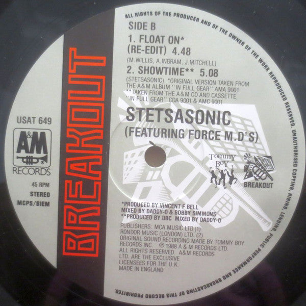 Stetsasonic Featuring Force MD's : Float On (12")