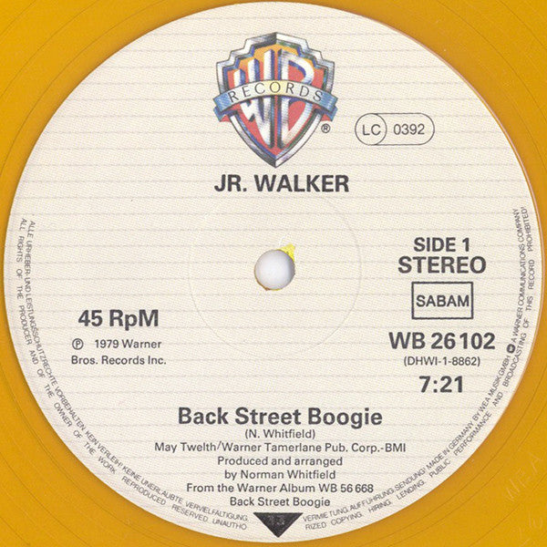 Junior Walker : Back Street Boogie (12", ora)