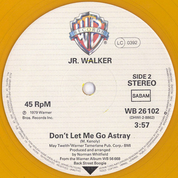 Junior Walker : Back Street Boogie (12", ora)