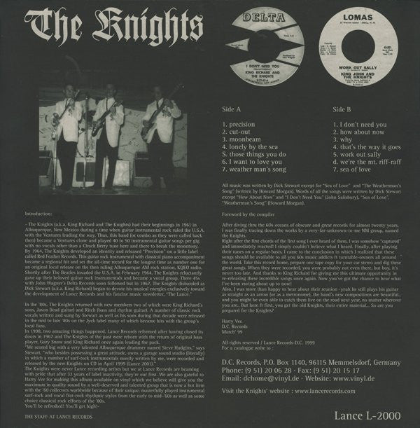 The Knights (6) : I Don't Need You (LP, Comp)