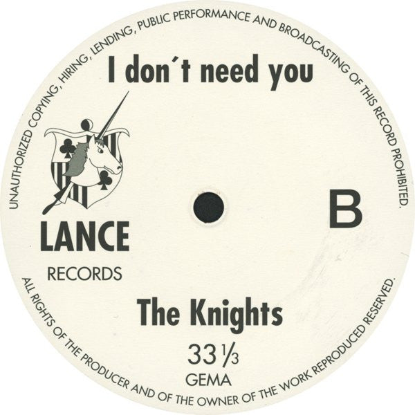 The Knights (6) : I Don't Need You (LP, Comp)