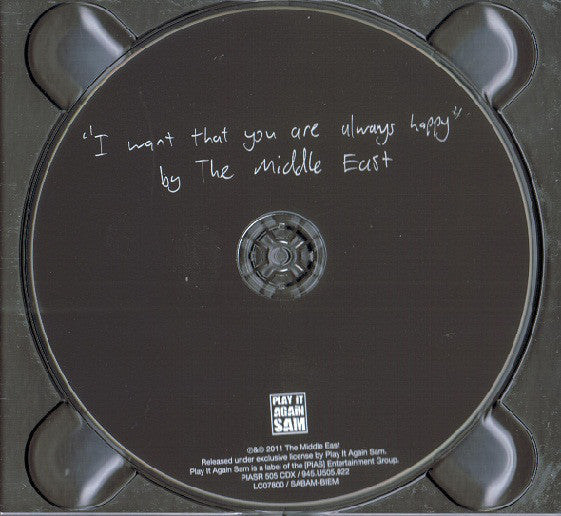 The Middle East : I Want That You Are Always Happy (CD, Album)
