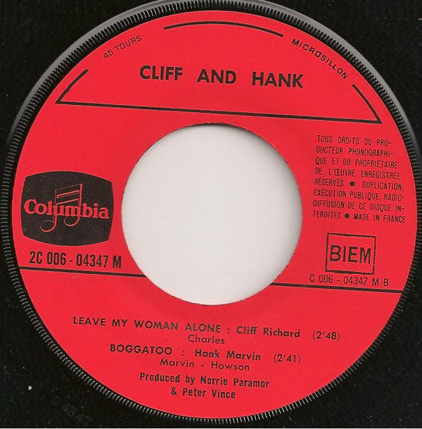 Cliff Richard & Hank Marvin : The Joy Of Living / Leave My Woman Alone / Boggatoo (7", Single)