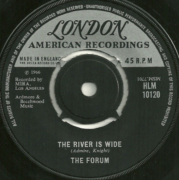 The Forum : The River Is Wide / I Fall In Love (All Over Again) (7", Single)