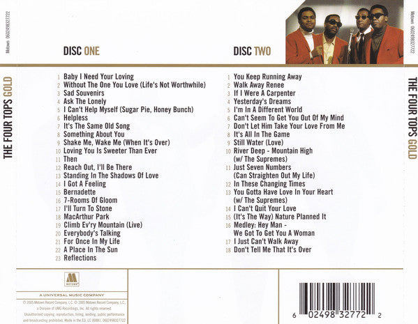 Four Tops : Gold (2xCD, Comp)
