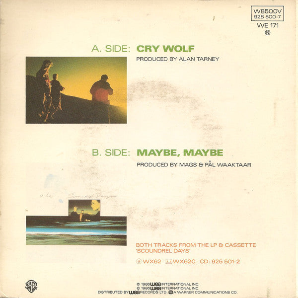 a-ha : Cry Wolf (7", Single, Ltd, Fol)