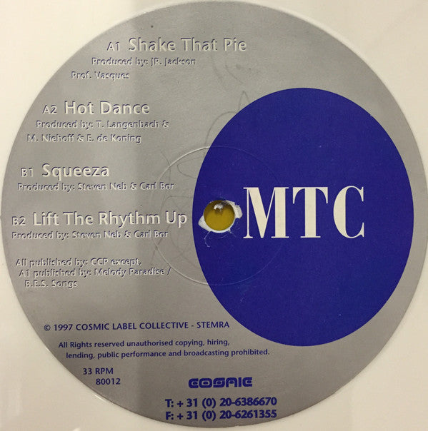 M.T.C. : Shake That Pie (12", Promo, Whi)