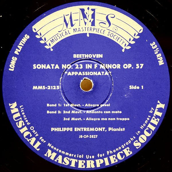 Ludwig van Beethoven - Philippe Entremont : Sonaten (Nr. 23 In F-moll "Appassionata", Nr. 14 In Cis-moll "Mondschein", Nr. 20 In G-dur, Op. 49, Nr.2) (LP, Album)