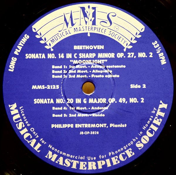 Ludwig van Beethoven - Philippe Entremont : Sonaten (Nr. 23 In F-moll "Appassionata", Nr. 14 In Cis-moll "Mondschein", Nr. 20 In G-dur, Op. 49, Nr.2) (LP, Album)