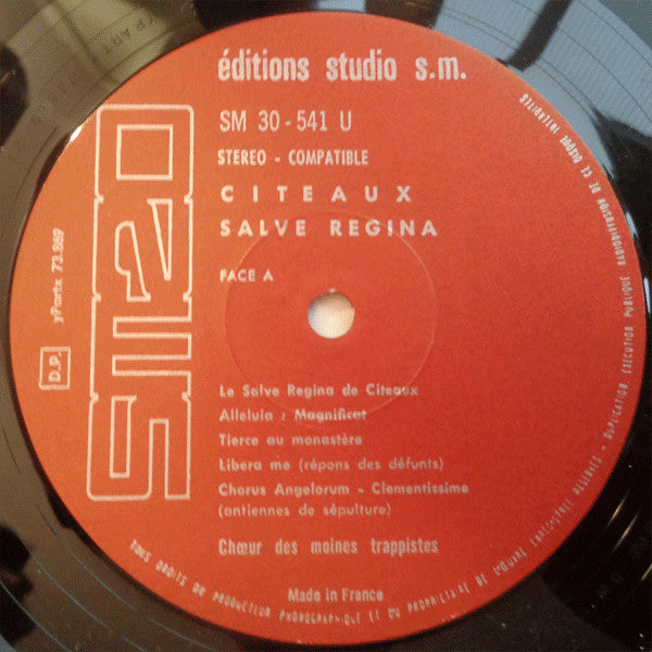 Chœur Des Moines De L'Abbaye De Citeaux : Citeaux Salve Regina (LP, Gat)