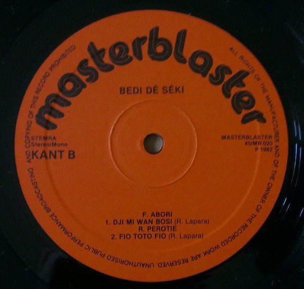 Master Blaster (4) : Bedi Dé Séki (12")