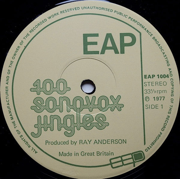 East Anglian Productions : 100 Sonovox Jingles (LP)