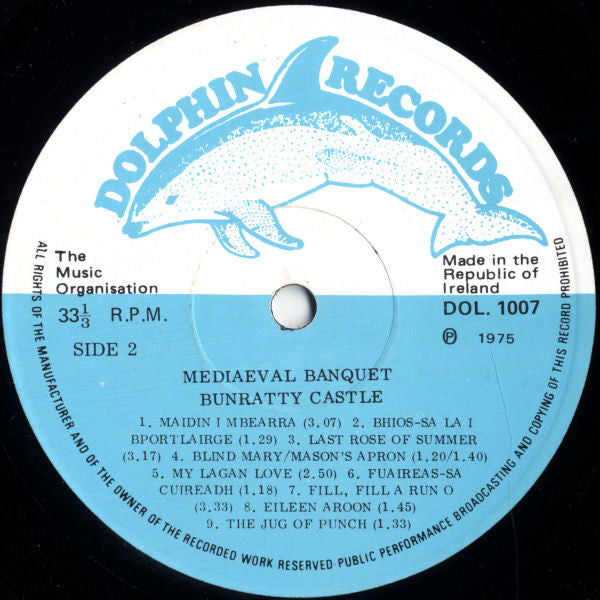 The Shannon Castle Entertainers  With Guests Caitriona Yeats, Douglas Gunn : Mediaeval Banquet Bunratty Castle (LP, Album)