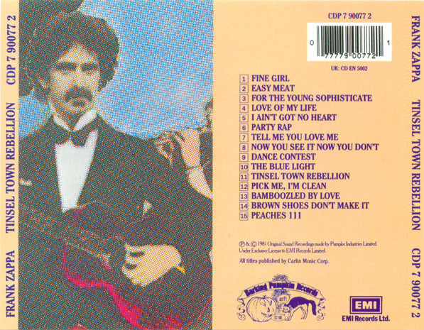 Frank Zappa : Tinseltown Rebellion (CD, Album, RE)