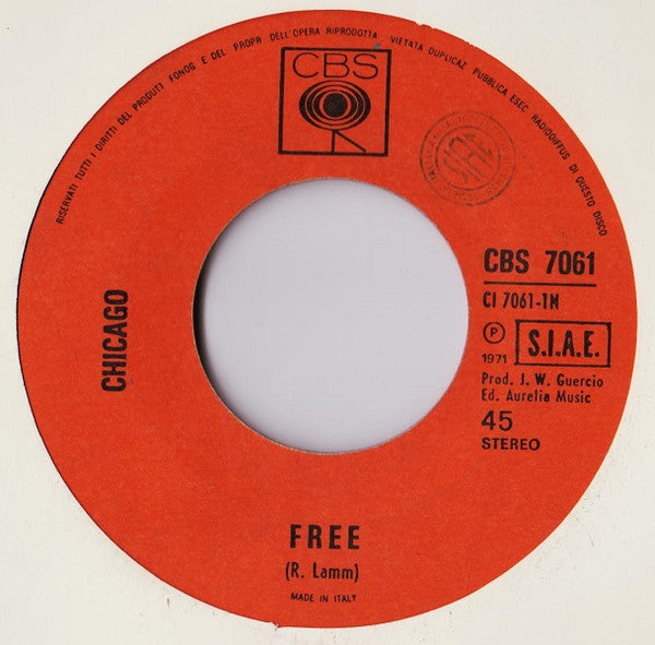 Chicago (2) : Free / Free Country (7")