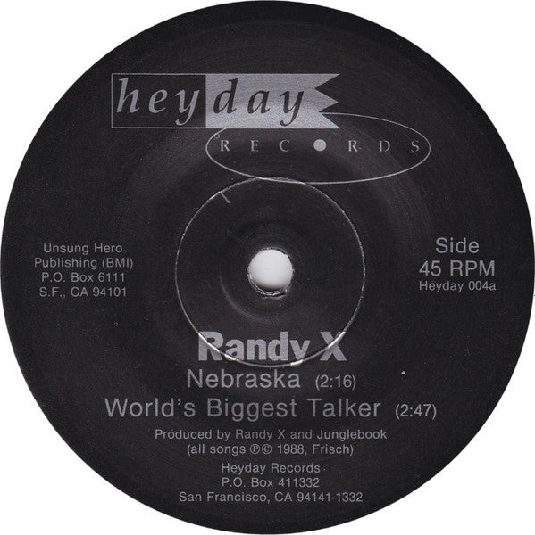 Randy X : The World's Biggest Talker (7")