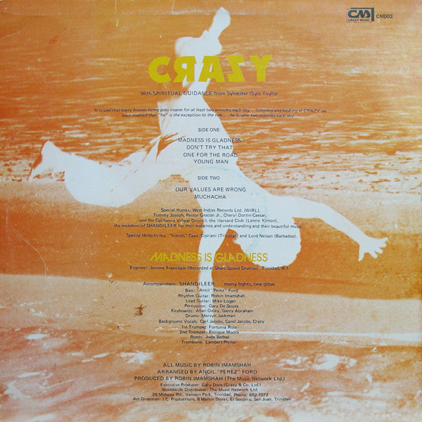 Crazy (4) : Madness Is Gladness (LP, Album)