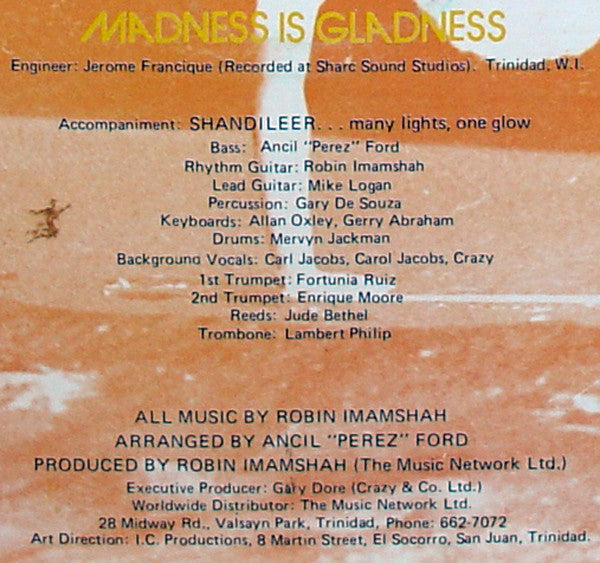Crazy (4) : Madness Is Gladness (LP, Album)