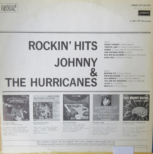 Johnny And The Hurricanes : Rockin' Hits (LP, Comp)