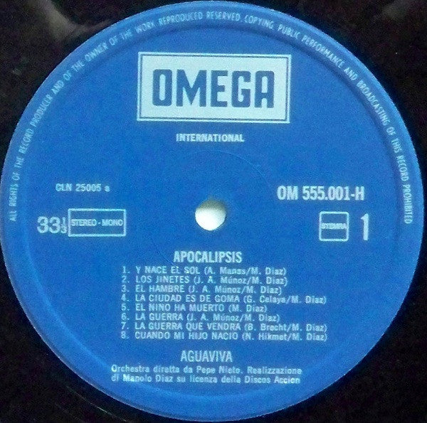 Aguaviva : Apocalipsis (LP, Album)