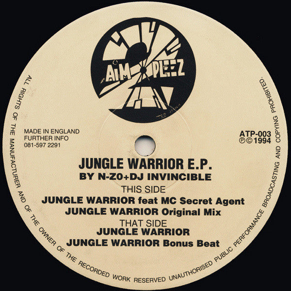 N-Zo & DJ Invincible : Jungle Warrior E.P. (12", EP)