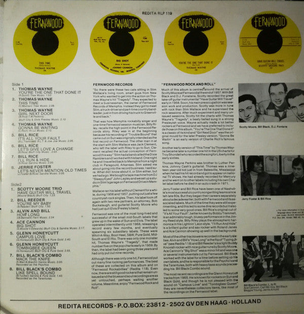 Various : Fernwood Rock And Roll (LP, Comp, Mono)