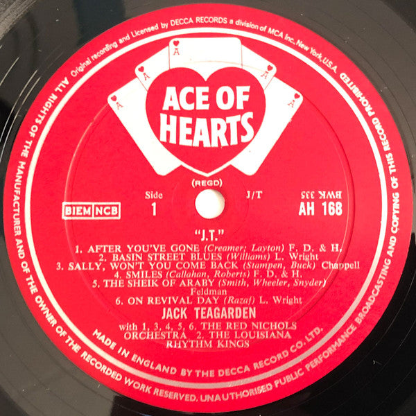 Jack Teagarden : J.T. (LP, Comp, Mono)
