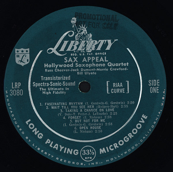 Hollywood Saxophone Quartet : Sax Appeal (LP, Album, Mono)