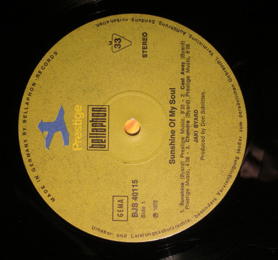 Jaki Byard Trio : Sunshine Of My Soul (LP, Album)