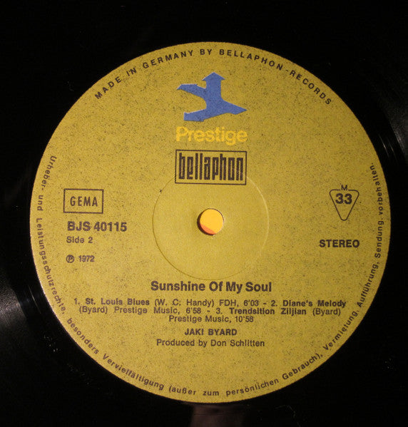 Jaki Byard Trio : Sunshine Of My Soul (LP, Album)