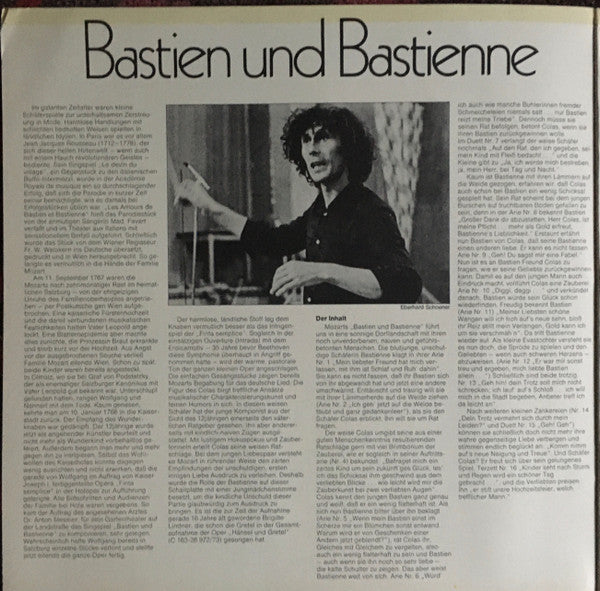 Wolfgang Amadeus Mozart, Brigitte Lindner, Adolf Dallapozza, Kurt Moll, Bayerisches Staatsorchester, Eberhard Schoener : Bastien Und Bastienne (LP, Quad)