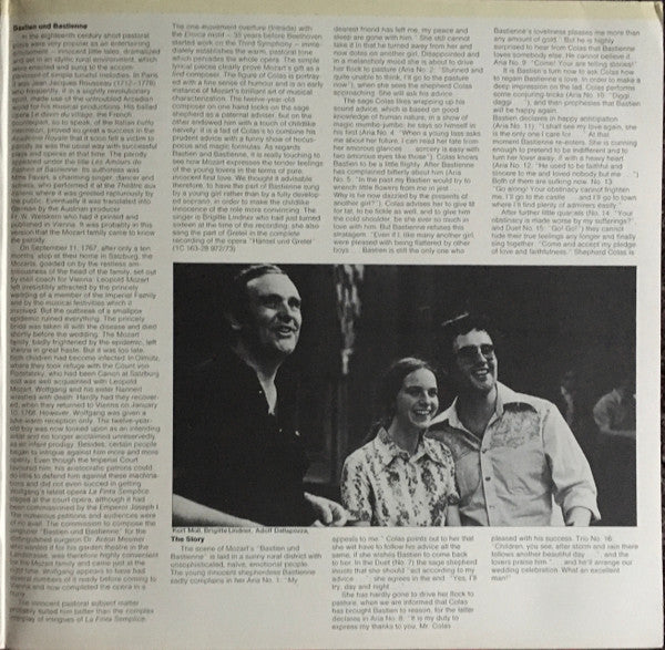 Wolfgang Amadeus Mozart, Brigitte Lindner, Adolf Dallapozza, Kurt Moll, Bayerisches Staatsorchester, Eberhard Schoener : Bastien Und Bastienne (LP, Quad)