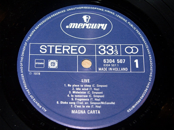Magna Carta : Live (LP, Album)