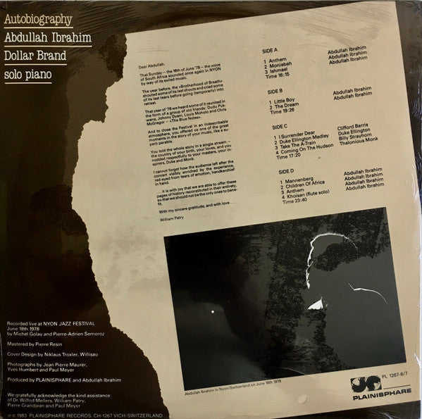 Abdullah Ibrahim / Dollar Brand : Autobiography (2xLP, Album)