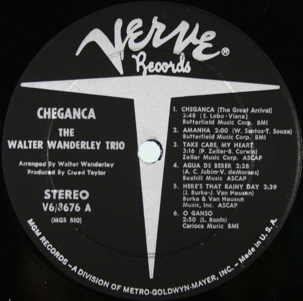 Walter Wanderley Trio : Cheganca (LP, Album)