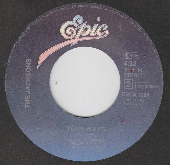 The Jacksons : Walk Right Now (7", Single)