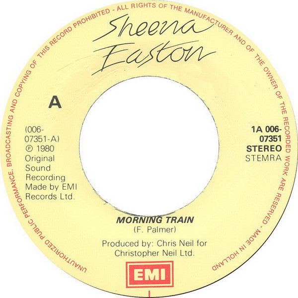 Sheena Easton : Morning Train (7", Single)