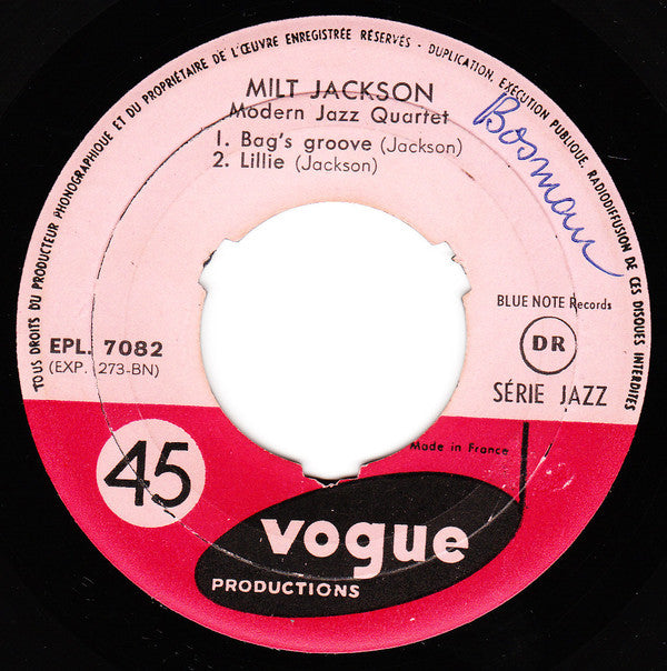 Milt Jackson, The Modern Jazz Quartet : Modern Jazz Quartet (7", EP)
