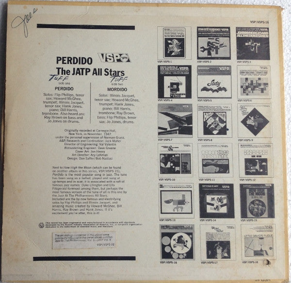 Jazz At The Philharmonic : Perdido (LP, Comp, RE, RM)