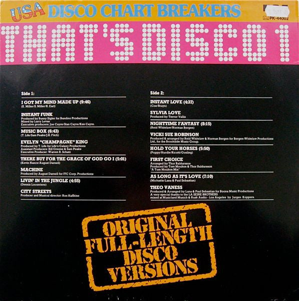 Various : That's Disco 1 (LP, Comp)
