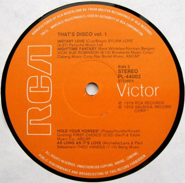 Various : That's Disco 1 (LP, Comp)