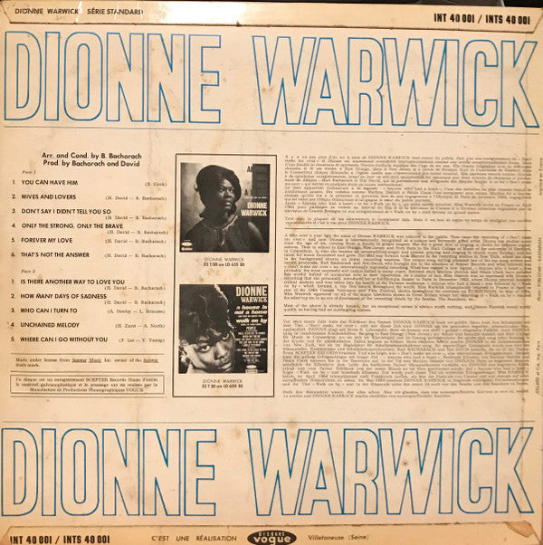 Dionne Warwick : Dionne Warwick (LP, Album, Fli)