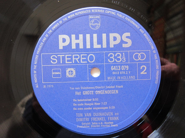 Ton Van Duinhoven, Dimitri Frenkel Frank : Het Grote Ongenoegen (LP, Album)