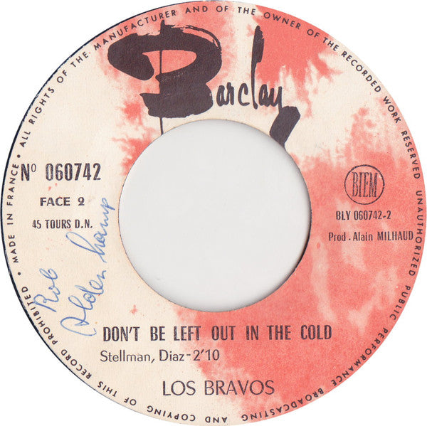 Los Bravos : I Don't Care (7", Single)