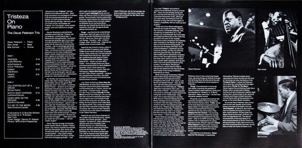 The Oscar Peterson Trio : Tristeza On Piano (LP, Album, RE, Gat)